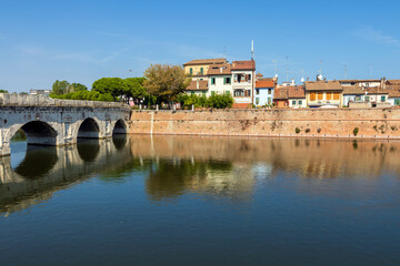 Fototapeta na wymiar Ponte Tiberio Rimini