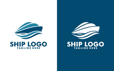Creative Ship Concept Logo Design Template