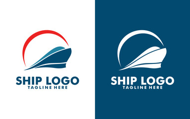 Creative Ship Concept Logo Design Template