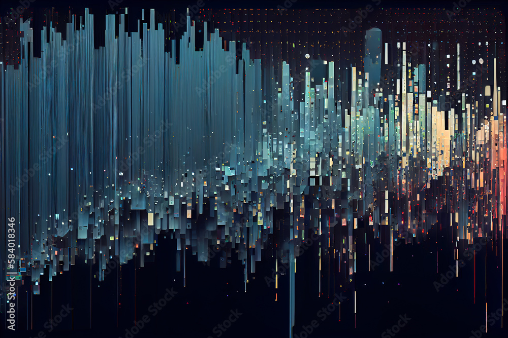 Poster abstract background from array of data. generative ai, generative, ai