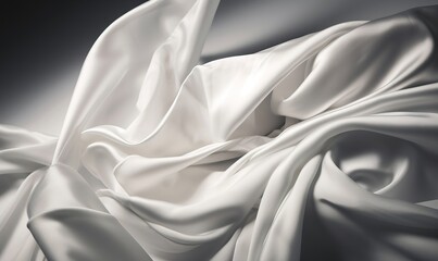  a black and white photo of a white cloth draped over it.  generative ai
