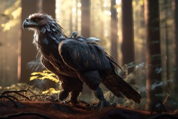 Fototapeta premium Hippogriff creative illustration. AI generated