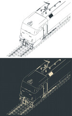 Electric locomotive illustrations