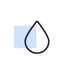 Drop water vector isolated flat icon. Weather sign