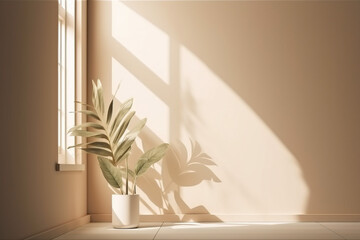 plant in front af a wall 