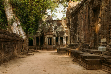 Fototapeta na wymiar Angkor wat temple ruins, Cambodia