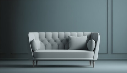leather sofa ,modern concept ,isolated -AI Generative 
