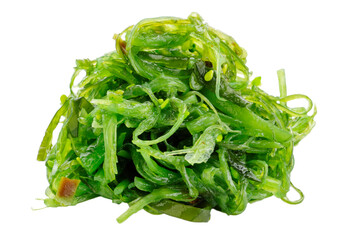 Chuk-chuka seaweed is isolated on a white background.  - obrazy, fototapety, plakaty