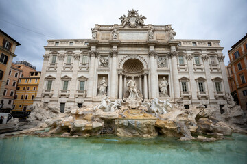 Obraz na płótnie Canvas Fontana di Trevi, Trevi Fountain in Rome Italy