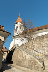 City church in the center of Thun in Switzerland