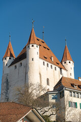 Fototapeta na wymiar Beautiful Thun castle in the city center in Switzerland