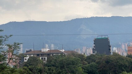 time clouds over the city
