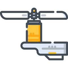Drone illustration vector icon | Bicolor Icons