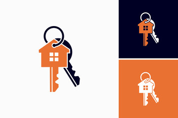 key home for real estate business logo vector