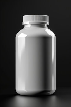 White Plastic Medicine Bottle Generative AI