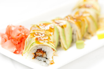 sushi on a plate