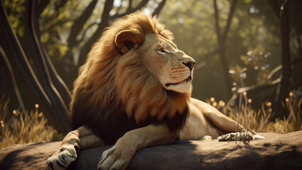 portrait of a lion, Generative AI
