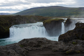 Beautiful landscape of Godafoss waterfall, Iceland