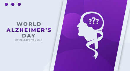World Alzheimer's Day Celebration Vector Design Illustration for Background, Poster, Banner, Advertising, Greeting Card