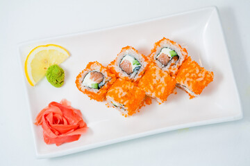 sushi on a plate