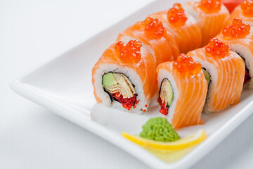 sushi with salmon