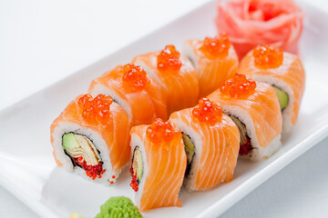 sushi with salmon