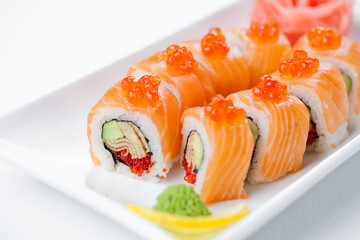 sushi with salmon