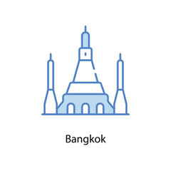 Obraz premium Bangkok icon. Suitable for Web Page, Mobile App, UI, UX and GUI design.