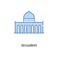 Jerusalem icon. Suitable for Web Page, Mobile App, UI, UX and GUI design.