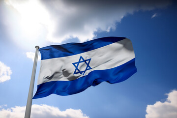 Photography of the Israel-Flag, created with generative AI
