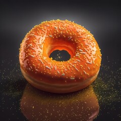 Fototapeta na wymiar Multicolored sweet donuts. Traditional Polish donuts sweets closeup. Generative AI