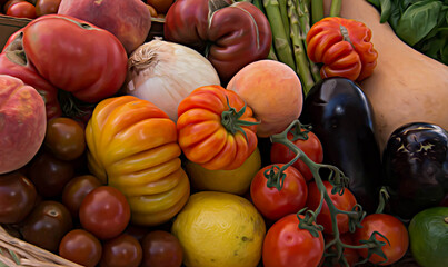 Heirloom Tomatoes at Farmers Market