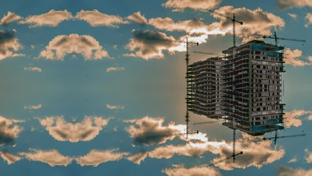 Unrealistic World, Construction site, time lapse 4k