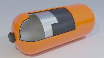 Wasserstofftank Aufbau orange One