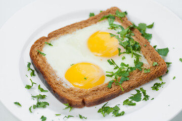 fried egg and toast