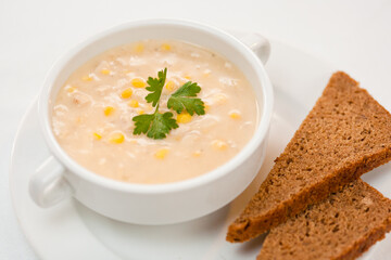 soup with bread