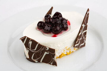 chocolate cake with cherries