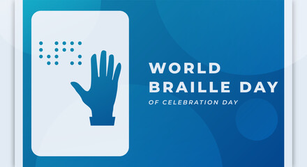 World Braille Day Celebration Vector Design Illustration for Background, Poster, Banner, Advertising, Greeting Card