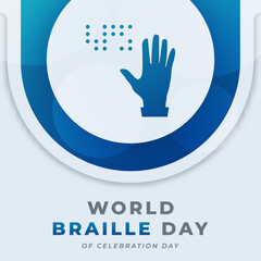 Fototapeta premium World Braille Day Celebration Vector Design Illustration for Background, Poster, Banner, Advertising, Greeting Card