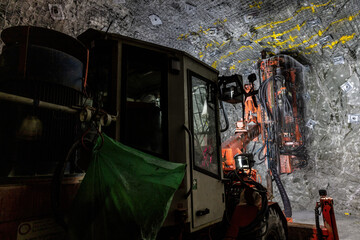 Drilling underground at a mine in Australia