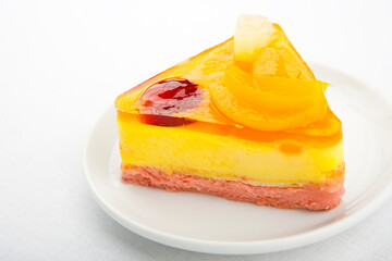 slice of cake with fruit