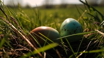 easter egg in grass