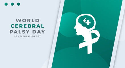 World Cerebral Palsy Day Celebration Vector Design Illustration for Background, Poster, Banner, Advertising, Greeting Card