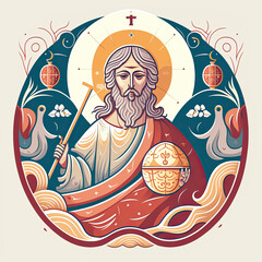 Easter Religious Illustration