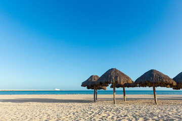 Beautiful Progreso beach in Mexico