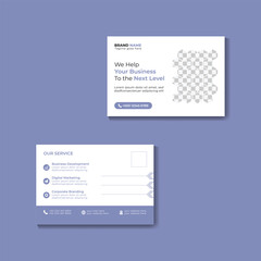 Corporate postcard design template. 
Corporate Business Postcard Template Design, 
Simple and Clean Modern Minimal Postcard Template, 
Business Postcard Layout