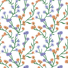 Seamless floral branches