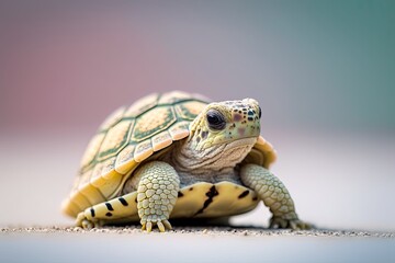Fototapeta premium turtle on sand, created with ai generative