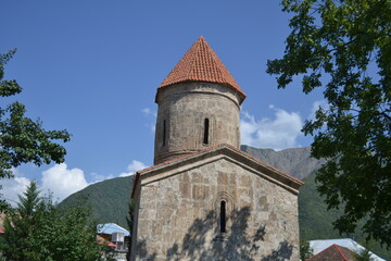 Fototapeta na wymiar Albanian St.Elisei church, Kish, Sheki, Azerbaijan