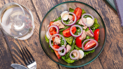 salad with tomatoes and cucumbers